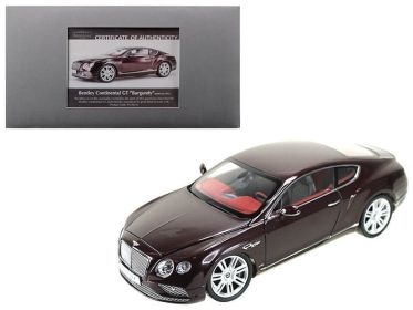 2016 Bentley Continental GT LHD Burgundy 1/18 Diecast Model Car by Paragon