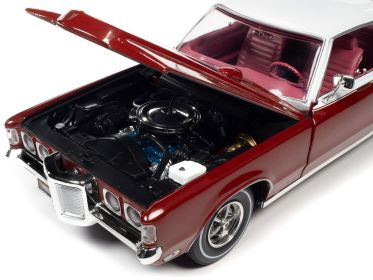 1969 Pontiac Royal Bobcat Grand Prix Model J Matador Red with White Top and Red Interior 1/18 Diecast Model Car by Auto World