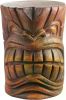 Outdoor Side Table Statue Grande Tiki Spirit Face Kanaloa Teeth for Patio,Bar or Den,15 Inches Wide, 20 Inches Tall,Sculptures