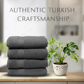 4-Piece Turkish Bath Towel Set: Extra Large, Ultra-Soft & Highly Absorbent, Premium Cotton, Oversized Luxury, Thick & Plush