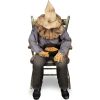 Spirit Halloween Sitting Scarecrow Animatronic | Halloween Décor | Horror Décor | 4.5 Feet , Scary Decoration , Motion and Sound