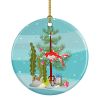 Comet Goldfish Merry Christmas Ceramic Ornament Christmas Tree Hanging Decorations for Home Christmas Holiday, Party, Gift, 3 in, Multicolor