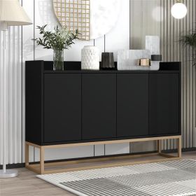 Modern Sideboard Elegant Buffet Cabinet with Large Storage Space for Dining Room, Entryway (Black)