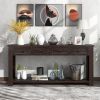 Console Table/Sofa Table with Storage Drawers and Bottom Shelf for Entryway Hallway(Espresso)