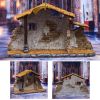 Nativity Manger Ornament Home Decor Manger Church Resin Statue Nativity Scene Ornament Set Christmas