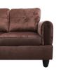 Chocolate Flannel Living Room Sofa