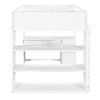 Full Size Loft Bed with Ladder, Shelves, and Desk, White