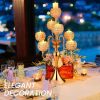 4 Pcs 27.6'' 7 Arm Crystal Candelabra Candle Holder Candlestick Formal Party Decorations Freight Free Candlesticks for Candles