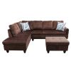 Chocolate Flannel Living Room Sofa