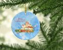 Merry Christmas Westie Ceramic Ornament Christmas Tree Hanging Decorations for Home Christmas Holiday, Party, Gift, 3 in, Multicolor