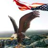 Bald Eagle Statue Outdoor Garden Sculpture Metal Yard Art Lawn Decorations,Large Eagle Figurines and Statues