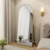 65"x24" Arch Floor Mirror, Full Length Mirror Wall Mirror Hanging or Leaning Mirror with Stand for Bedroom, Dressing Room, Gold