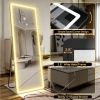 65"x22" Full Length Floor Mirror LED Whole Body Mirror,Wall Mounted with Lights,Vanity Mirror,with Dimming&3 Color Modes Black