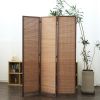 6 Panel Room Divider and Folding Screen Rooms Dividers, Bamboo Roomes Divider for Room Separation, 67" H X 92.1" W, Screen