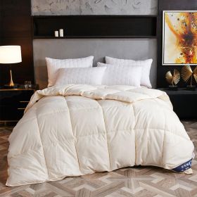 Down Duvet, Winter Duvet, Goose Down Duvet Core, Air Conditioner (Option: Creamywhite-180x220cm-4)