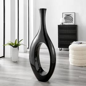 Trombone Vase (Option: Large Black)