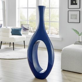 Trombone Vase (Option: Small Navy Blue)