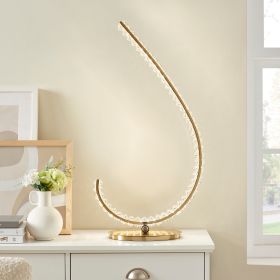 Grace Crystal 16W Table Lamp (Option: Touch & Dimmable (L Gold))