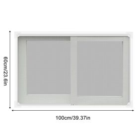 Magnetic Window Mosquito Net DIY Mesh Invisible Screen Fiberglass Curtain Anti Insect Fly Flies Net White Frame (Color: 60x100cm)