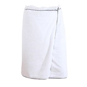 Wearable Microfiber Wrap Towel Man Shower Male Soft Bath Towel For Adults For Home Textiles Bath And Sauna Towels Bathroom Gym (Color: White)