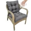 Outdoor Low Back Wicker Chair Cushion Thicken Durable Garden Terrace Dining Chair Cushion Seat Replacement Cushion