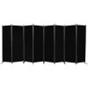 Room Dividers, 8 Pieces with Wider Support Legs, 6-foot Movable Room Dividers, 176 "wide X 71" High, Black