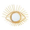 Rattan Dressing Mirror Innovative Art Round Mirror Living Room Wall Hanging Mirror Bathroom Decoration Makeup Mirror