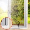 Magnetic Window Mosquito Net DIY Mesh Invisible Screen Fiberglass Curtain Anti Insect Fly Flies Net White Frame