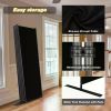 Room Dividers, 8 Pieces with Wider Support Legs, 6-foot Movable Room Dividers, 176 "wide X 71" High, Black