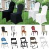 10-100PCS Black White Strong Spandex Universal Wedding Chair Covers Full Seat Slipcovers Restaurant Cafe