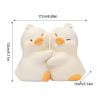 Cartoon Cute Hugging Pear Design Book Kawaii Hugging Bear Duck Rabbit Booknook Miniature Resin Bookend Ornament Home Decor